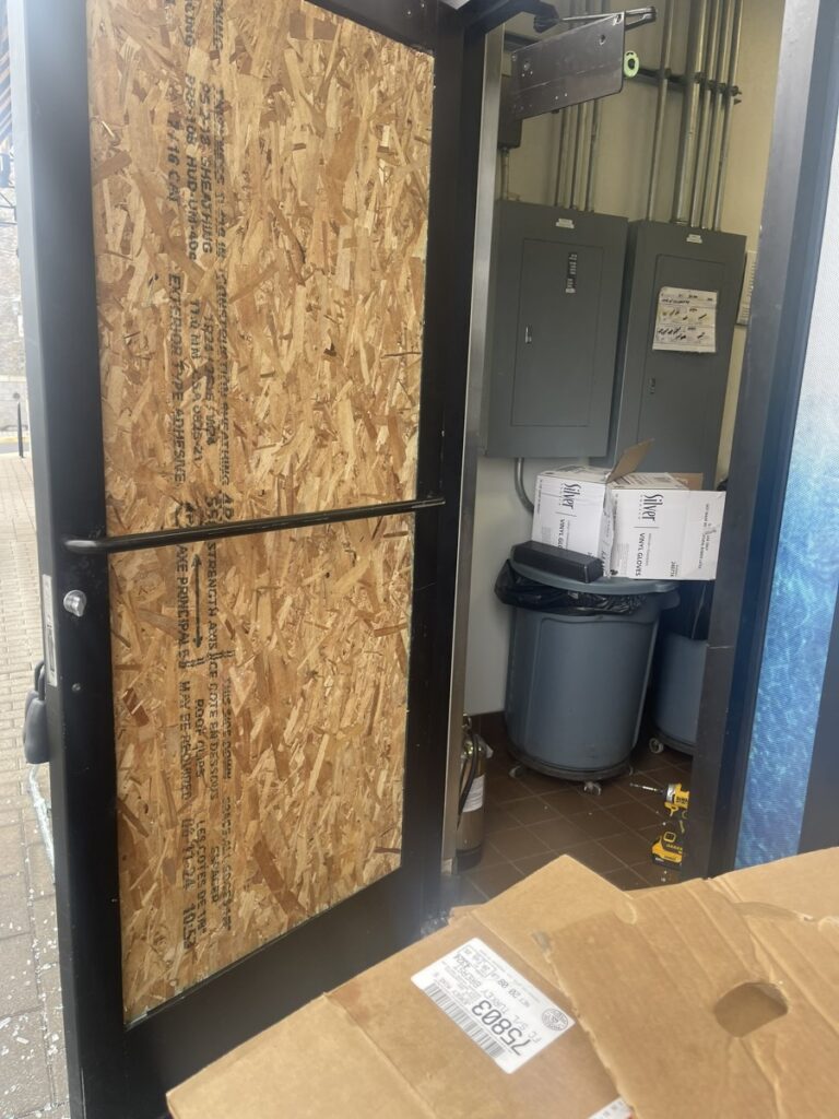 Front Door Emergency Commercial Door Repair Fredericksburg VA Board Up