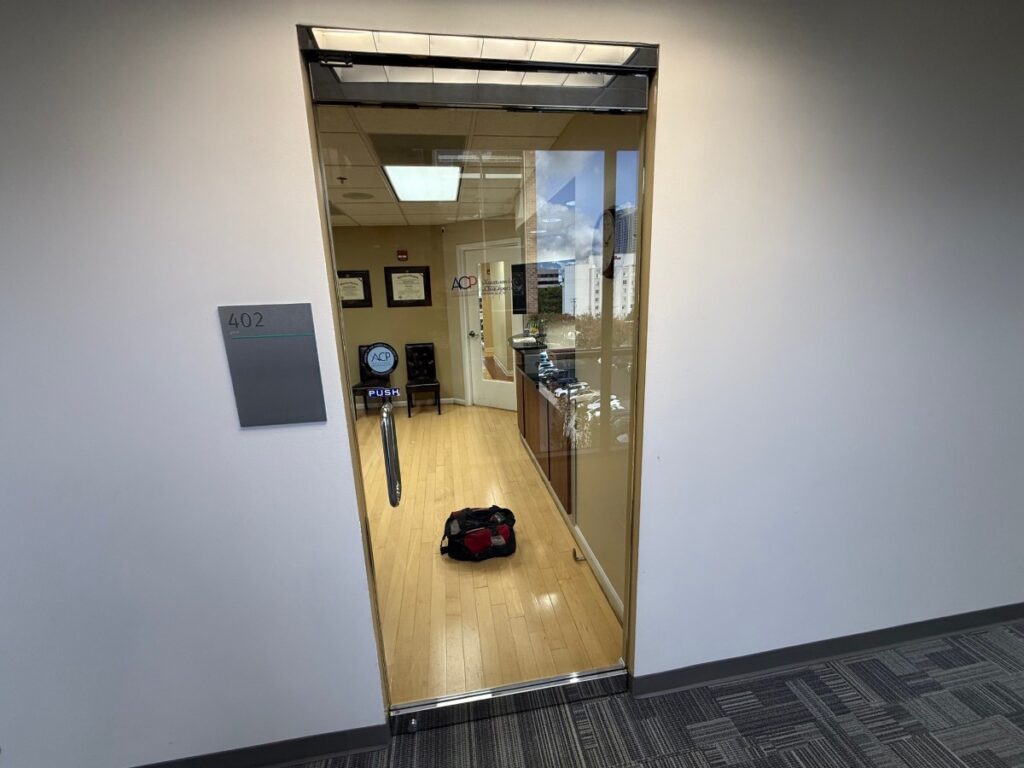 Frameless Glass Door Repair - Concealed Door Closer