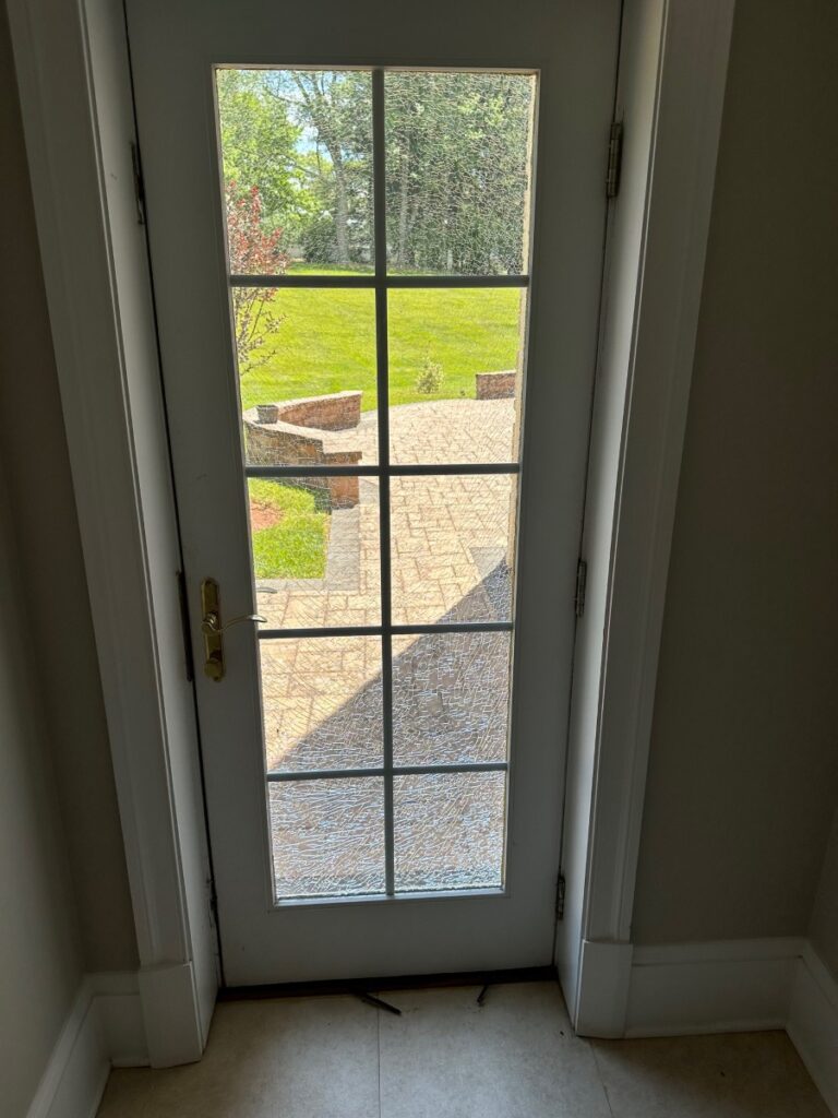 Broken Glass French Door Replacement
